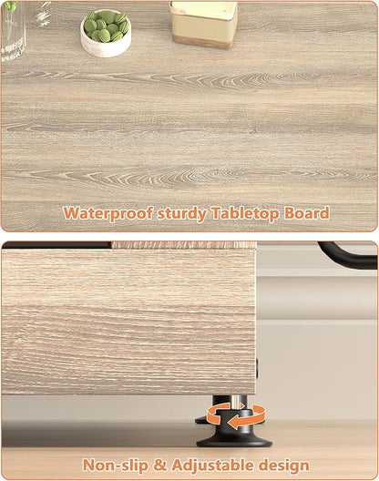 Piskyet Dog Crate Furniture with Cushion,Heavy-Duty Reinforced Metal Mesh,27" Wooden Dog Crate End Table with Double Doors,Indoor Dog Kennel,Dog Cage Side Table for Small Breed,Grey