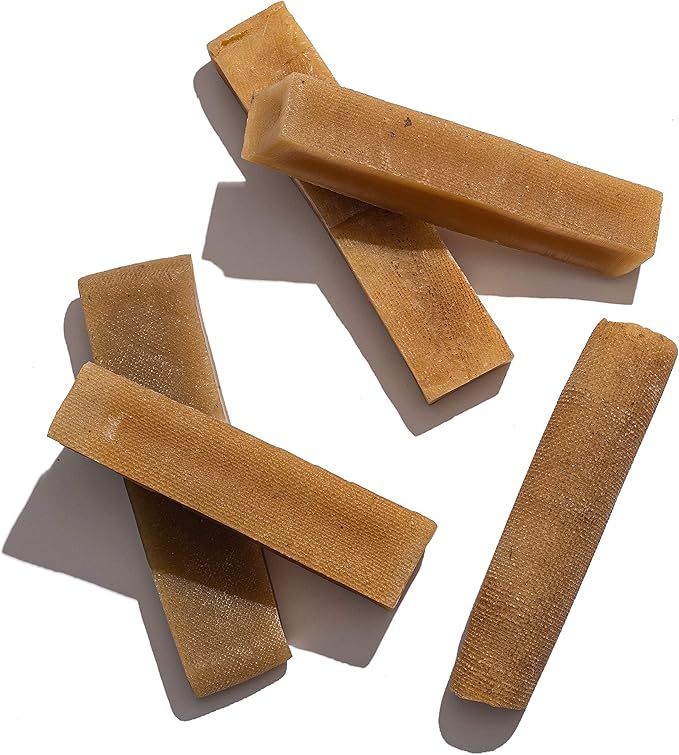 Jack&Pup Himalayan Dog Chew - Large Yak Chews for Dogs (5 Pack) Premium Long Lasting Yak Cheese Dog Treats - Natural Dog Chew Sticks; Excellent Rawhide Alternative (1lb Bag)