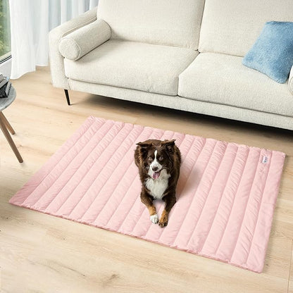 PetAmi Cooling Mat for Dog, Premium Pet Cooling Blanket for Crate Kennel, Indoor Cat Cool Sleeping Pad, Q-MAX Cold Sofa Couch Cover for Summer, Pink, Small (24x32)