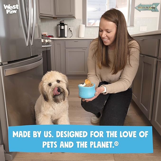 WEST PAW Zogoflex Toppl Treat Dispensing Dog Toy Puzzle  Interactive Chew Toys for Dogs  Dog Toy for Moderate Chewers, Fetch, Catch  Holds Kibble, Treats, X-Large, Tangerine