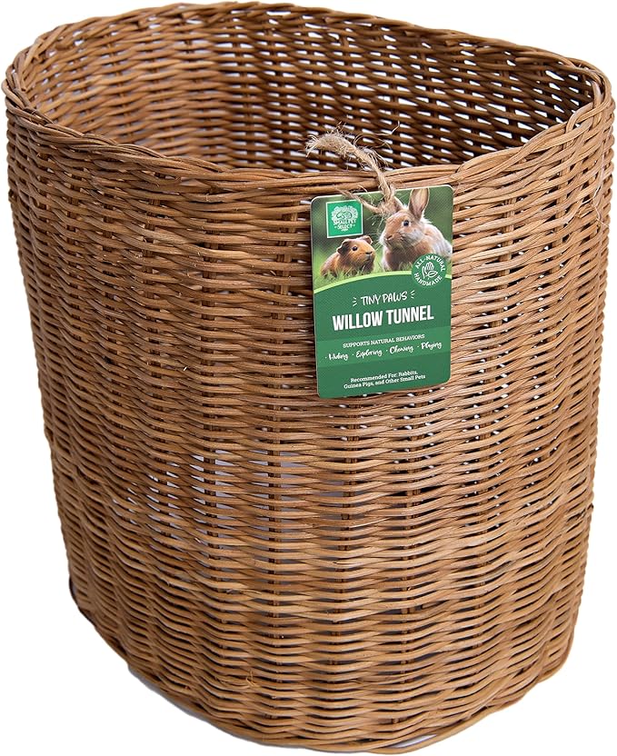 Small Pet Select - Jumbo - Tiny Paws Hand-Made Willow Tunnel for Rabbits, Guinea Pigs, Cats and Other Small Animals