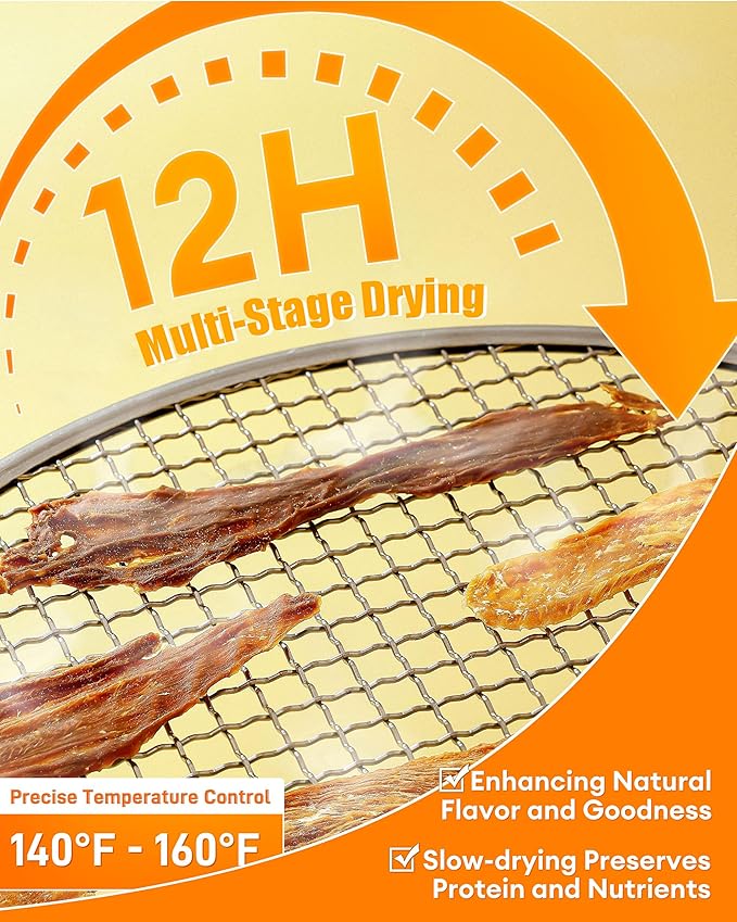 Chicken & Duck Jerky Dog Treats - Natural Dog Treats, 17.6 oz Sealed Box, 12-Hour Slow-Dried for Maximum Flavor and Nutrients, Preservative-Free, Perfect for Training & Healthy Snacking