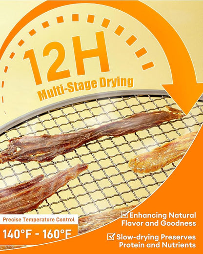 Chicken & Duck Jerky Dog Treats - Natural Dog Treats, 17.6 oz Sealed Box, 12-Hour Slow-Dried for Maximum Flavor and Nutrients, Preservative-Free, Perfect for Training & Healthy Snacking