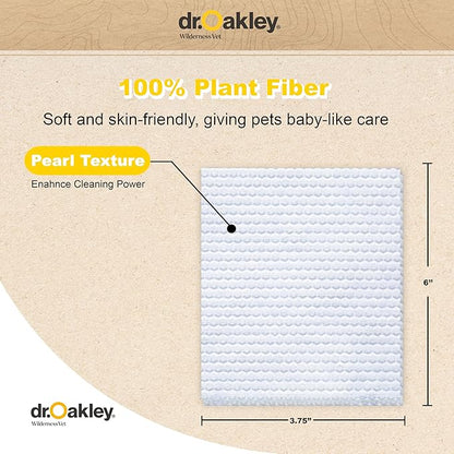Dr. Oakley Wilderness Vet Pet Wipes Bundle  Hypoallergenic Ear Wipes & Gentle Pet Cleaning Wipes for Dogs & Cats  Soothing Formula, Removes Wax & Debris, Odor Control  120 Total Wipes