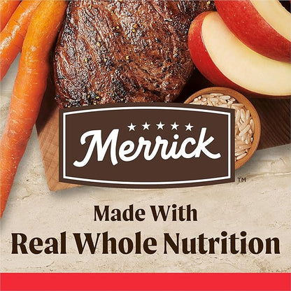 Merrick Healthy Grains Premium Adult Dry Dog Food, Wholesome And Natural Kibble With Beef And Brown Rice - 4.0 lb. Bag