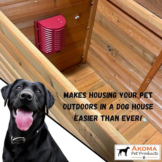 Akoma Hound Heater Dog House Heater, Outdoor Pet Furnace 400w - for Most Dog Houses (400W - WiFi - Camera)