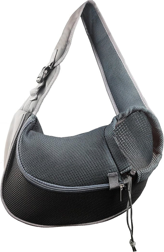 Dog Cat Sling Carrier Pet Sling Carrier Pet Sling Bag Cat Puppy Sling Bag Dog Cat Carrier Pet Carrier Single Shoulder Chest Sling Carrier for Small Dog and Cat Black