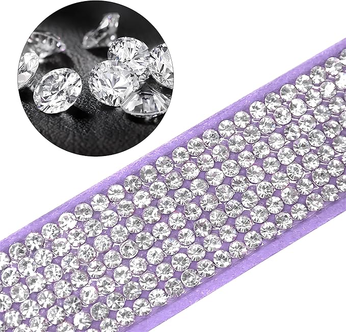 Bling Small Dog Collars for Female Dogs, Rhinestone Dog Collar with Bow tie, Crystal Jeweled Girl's Cat Collars Sparkling Glitter for XXS XS Small Dogs,Light Blue,S