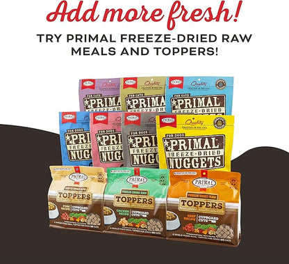 Primal Freeze Dried Dog Treats; Chicken & Banana Dog Treats with Goat Milk for Dogs, Peelin' Fantastic, Grain Free Training Treats for Dogs with Probiotics, 2 oz