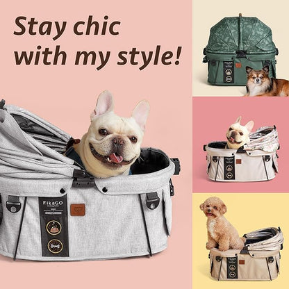 Sway, Dog Car Seat, Car Seat & Carrier for Small & Medium Sized Dogs, Small Dog Car Seat Booster, Pet Booster Seat, Doggy Carseat, Cat Carrier, Puppy Car Seat, Car Dog Bed - Gray Husky