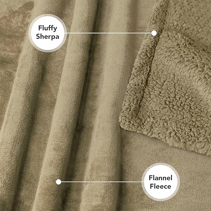 PetAmi Waterproof Dog Blanket for Small Medium Dog, Pet Puppy Blanket Couch Cover Protection, Sherpa Fleece Cat Blanket Couch Sofa Bed Furniture Protector Reversible Soft Washable 29x40 Taupe Taupe
