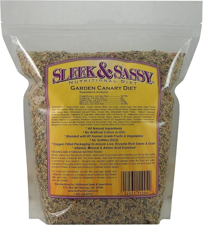 SLEEK & SASSY Garden Canary Bird Food (4 lbs.)