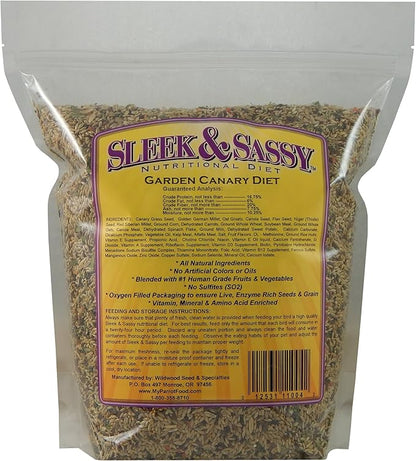 SLEEK & SASSY Garden Canary Bird Food (4 lbs.)