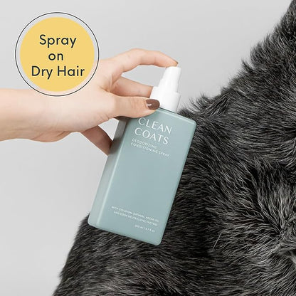 Premium Dog Grooming Spray | Deodorizing Spray for Dogs | Dog Detangler Spray for Sensitive Skin | Leave in Conditioner Spray | Fragrance Free, Made in The USA, Vegan Formula