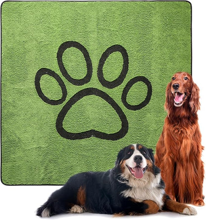Qeils Washable Pee Pads for Dogs, 1 Pack Super Absorbent Reusable Puppy Pads with Green Long Wool for Potty Training, Floor, Couch, Bed, and Crate,72"x 72"