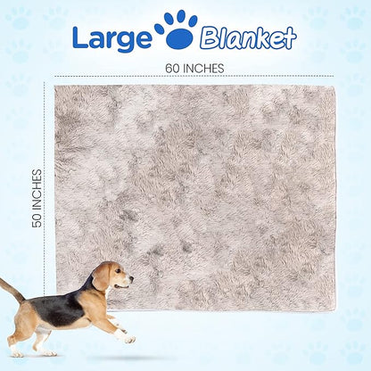 PupProtector Waterproof Throw Blanket for Dogs and Cats, Pet Blanket Cover for Couches, Sofas, Beds, Car Seats, Furniture, Calming Soft Faux Fur, Grey, Original (60" L x 50" W)