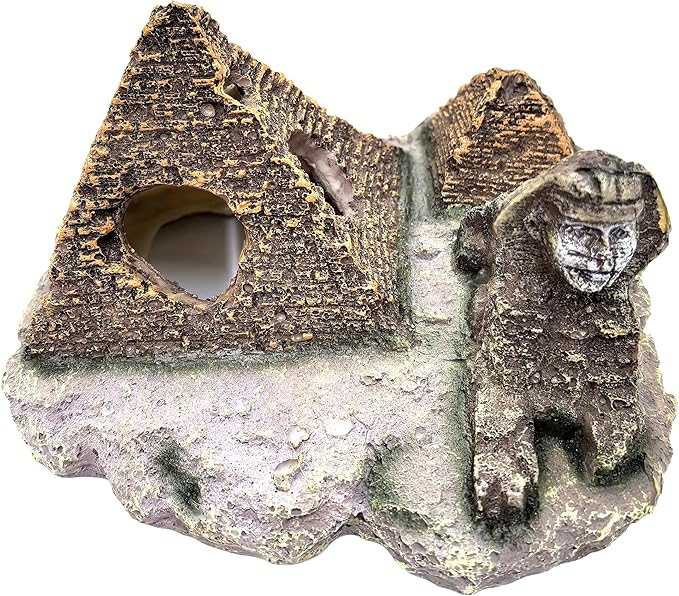 M2cbridge Aquarium Decor Castle Shipwreck Ornament Underwater Landscape(Egyptian Pyramid)
