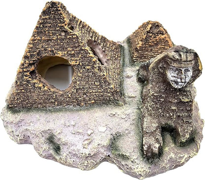 M2cbridge Aquarium Decor Castle Shipwreck Ornament Underwater Landscape(Egyptian Pyramid)