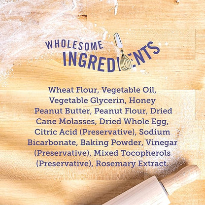 Three Dog Bakery Peanut Butter & Honey Bites - Dog Treats, Dog & Puppy Training Treats, Dog Biscuits, Mess-Free Snacks for Dogs, Human-Inspired Dog Treats