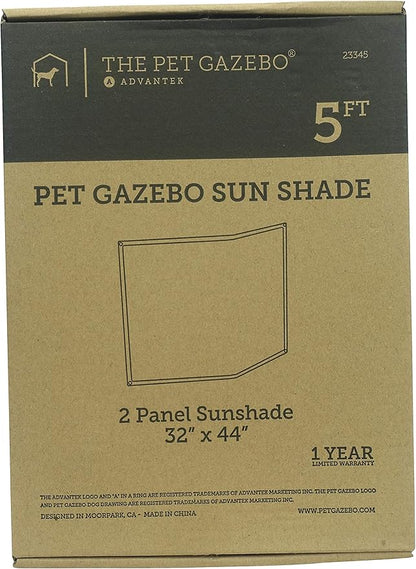 Advantek Original Pet Gazebo Outdoor Reversible Nylon Sun Shade with 4 Ball Ties