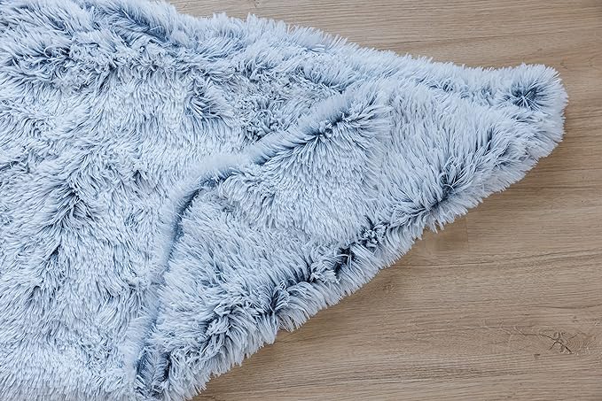PJYuCien Fluffy Fleece Calming Pet Throw Blanket, Super Soft and Warm for Indoor Cats and Dogs, Large 30 * 40", Machine Washable, Grey Puppy Blanket