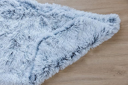 PJYuCien Fluffy Fleece Calming Pet Throw Blanket, Super Soft and Warm for Indoor Cats and Dogs, Large 30 * 40", Machine Washable, Grey Puppy Blanket