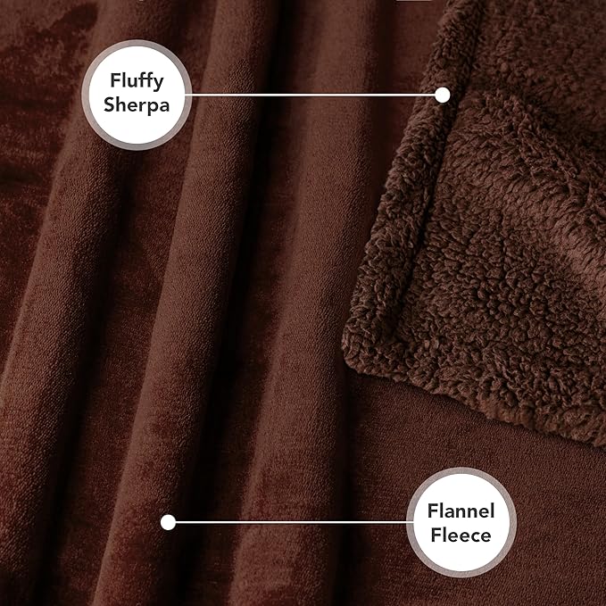 PetAmi Waterproof Dog Blanket for Small Medium Dog, Pet Puppy Blanket Couch Cover Protection, Sherpa Fleece Cat Blanket Couch Sofa Bed Furniture Protector Reversible Soft Washable 29x40 Brown Brown