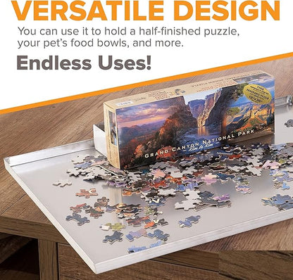 (Galvanized, 28.75" L X 18" W X 1") Frisco Metal Replacement Crate Tray for Heavy Duty Single and Double Door Dog Crate Chew Proof Crack Proof Multipurpose Tray