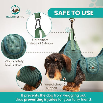 Dog Grooming Hammock for Large Dogs Including Dog Accessories Including Dog Nail Clippers, Dematting Comb, Nail File and Scissor - Dog and Cat Hammock for Grooming - Dog Sling (Small)