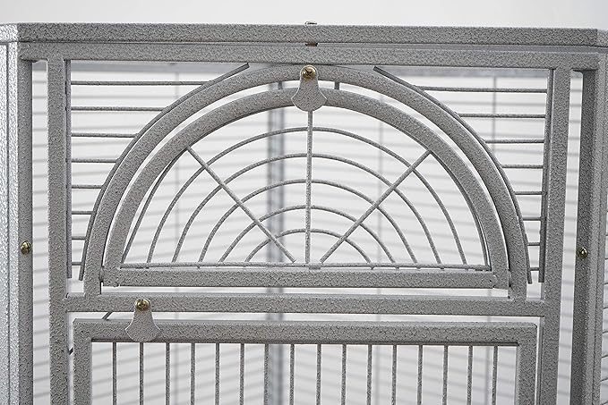Seny Corner Bird Cage for Cockatiel Parakeet Black and White New (White)