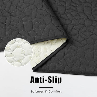 Waterproof Dog Blanket, Washable Anti-Slip Pet Couch Covers for Sofa,Pet Hair Resistant Blankets Bed Chair Furniture Couch Protector for Dogs-52x82,Black