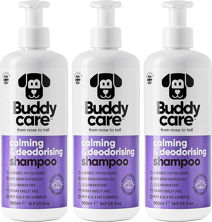 Calming & Deodorising Dog Shampoo by Buddycare | Lavender Scented | with Aloe Vera and Pro Vitamin B5 (50.72oz)
