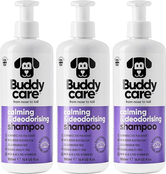 Calming & Deodorising Dog Shampoo by Buddycare | Lavender Scented | with Aloe Vera and Pro Vitamin B5 (50.72oz)