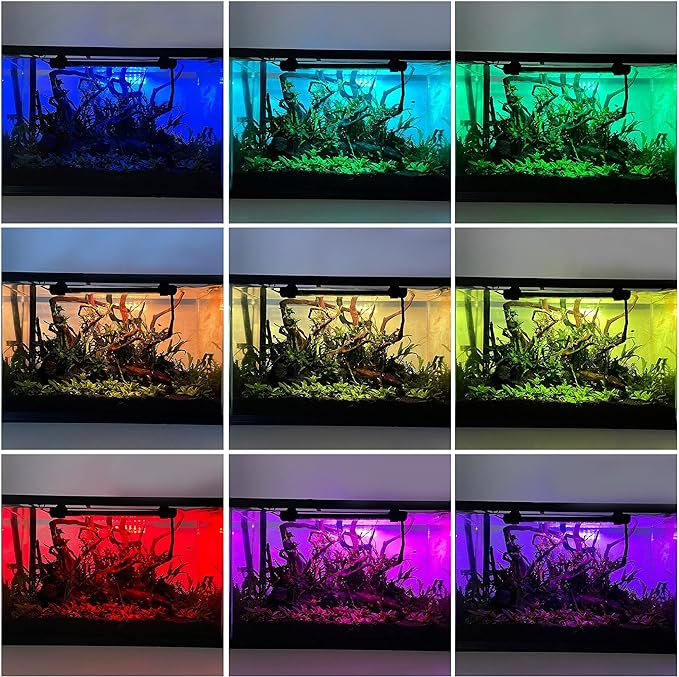 NICREW LED Aquarium Light, 19 Inches Submersible Fish Tank Light, Waterproof Underwater Light with Multicolor Option