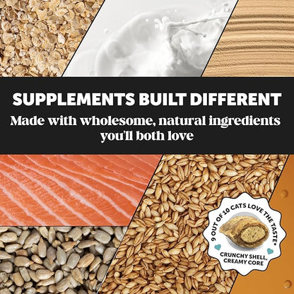 Calming Chews for Cats - Cat Anxiety Relief + Helps Reduce Stress - Behavioral Support & Promotes Relaxation for Travel, Boarding, Vet Visits, Separation Anxiety - Chicken (30-Day Supply)