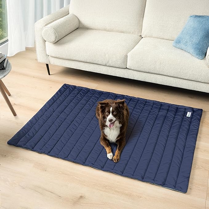 PetAmi Cooling Mat for Dog, Premium Pet Cooling Blanket for Crate Kennel, Indoor Cat Cool Sleeping Pad, Q-MAX Cold Sofa Couch Cover for Summer, Gray/Light Grey, Medium (29x40)
