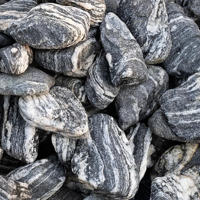 Aquarium Rocks Silver Seiryu Rock 5lb Natural Stone for Fish Tanks, Terrariums, Bonsai, Garden Decoration, Micro Landscapes & Reptile Terrariums(2-5inch 4-5Pcs)