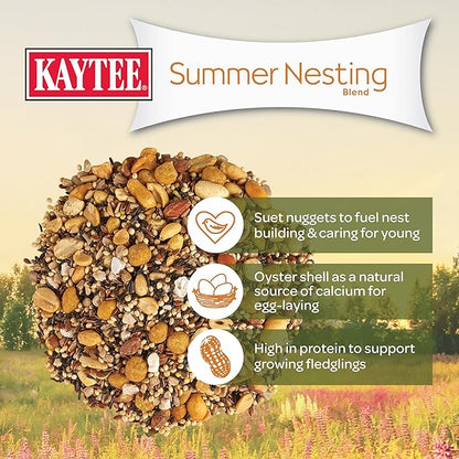 Kaytee Wild Bird Food, Summer Nesting Seed Blend, 8 lb