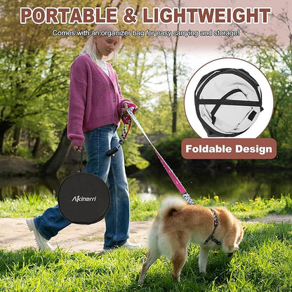 Dog Playpen - Foldable Cat Play Pens for Pubby, Kitten, Rabbit, Portable Pet Tent with Carring Bag for Indoor/Outdoor Travel Camping (Black-Medium)