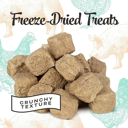 Primal Freeze Dried Dog Treats; Chicken Liver Dog Treats with Probiotics for Dogs; Liver, Laugh, Love; Crunchy Grain Free Training Treats for Dogs, 1.5 oz (Pack of 2)