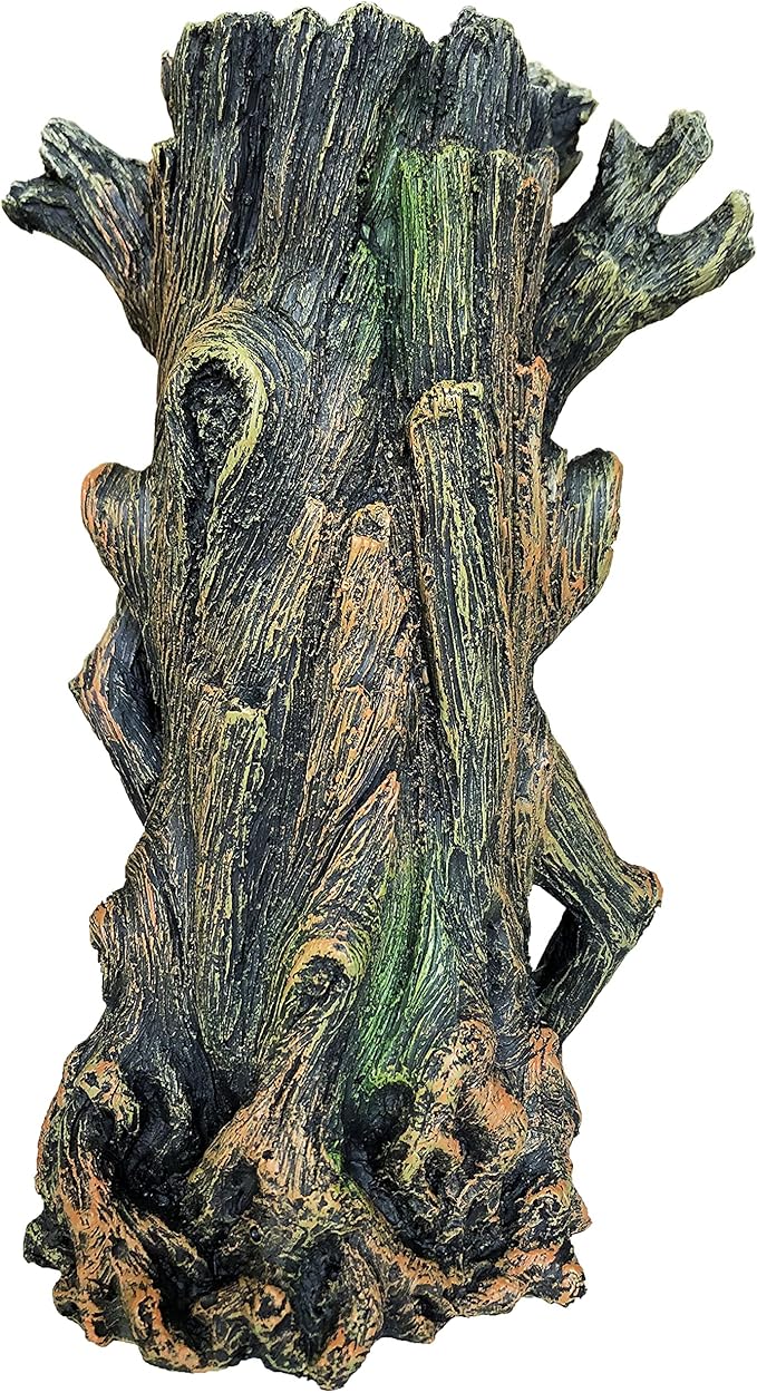 SLOCME Fish Tank Tree Trunk Decorations - Lifelike Hollow Tree Wood Ornament Resin Figurine, Fish Can Swim Through The Trunk Hole