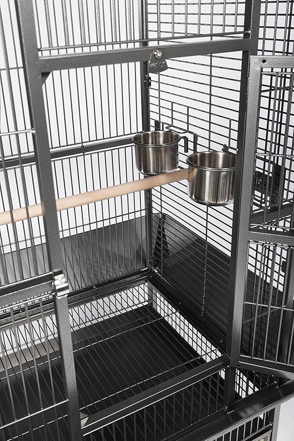 Prevue Pet Products 34521 Dometop Bird Cage, Large, Black Hammertone