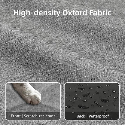 3-Piece Waterproof Dog Crate Cover Set with Kennel Cover, Bed Mat & Bumper Pad - Washable Pet Crate Accessories Fit for 36 Inch Dog Cages (36", Gray)