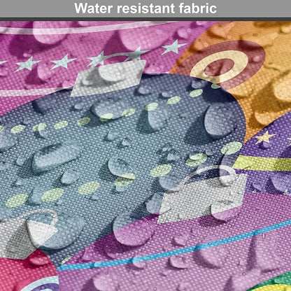 Ambesonne Christmas Dog Crate Cover, Colorful Christmas Balls Different Retro Patterns Holiday Celebration Theme Print, Easy to Use Pet Kennel Cover for Medium Large Dogs, 42 Inch, Purple Multicolor