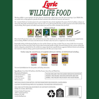 Lyric Wildlife Critter Food for Deer, Squirrels, Turkeys & Rabbits Wild Bird Seed - 10 lb Bag