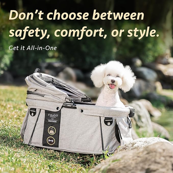 Sway, Dog Car Seat, Car Seat & Carrier for Small & Medium Sized Dogs, Small Dog Car Seat Booster, Pet Booster Seat, Doggy Carseat, Cat Carrier, Puppy Car Seat, Car Dog Bed - Nordic Garden