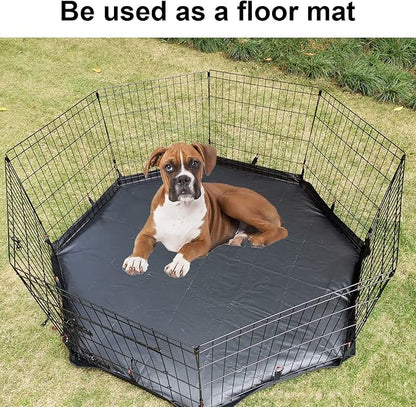 Dog Playpen Cover Sun/Rain Proof Top Cover,Provide Shade and Security for Indoor and Outdoor Dog Pen,Dog Pen Cover Fits All 24" Wide 8 Panels Pet Exercise Pen (Playpen Not Included)