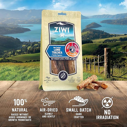 ZIWI Dog Chews and Treats  Lamb Trachea - All Natural, Air-Dried, Single Protein, Grain-free, High-Value Treat, Snack, Reward 2.1 Ounce (Pack of 1)