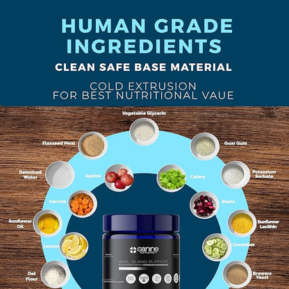 Anal Gland Support for Dogs | High-Fiber Digestive Soft Chews with Pumpkin & Flaxseed | No Scoot Aid for Itchy Bums, Healthy Poop & Gut Function | Peanut Flavor, 90 Count