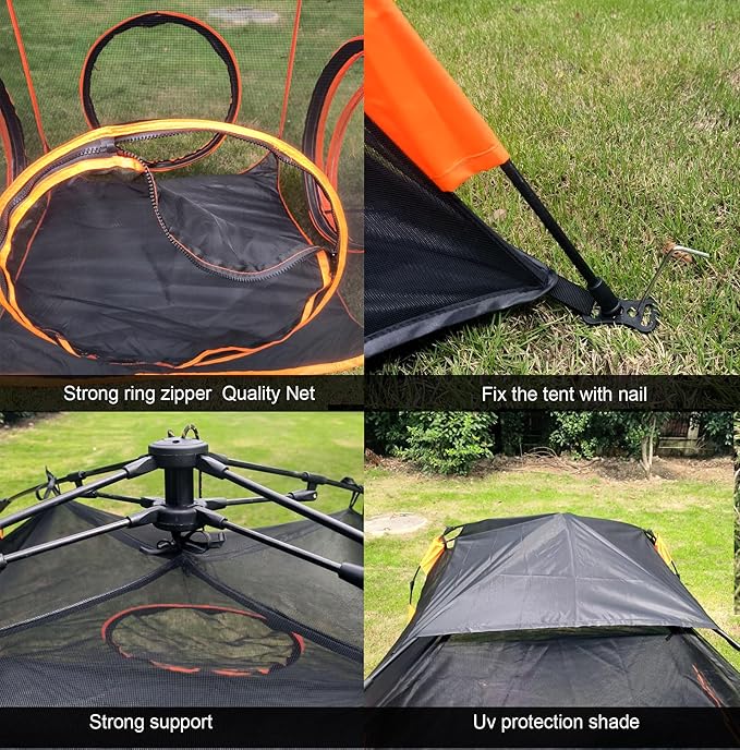 4 in 1 Pet Cat and Dog Tunnel Tent Foldable Pet Tent Outdoor Pop Up Pet Playpen Cage Fences House (Styles 4)